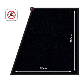 SRS200-BL Tapis d'entrée VIP noir anti-dérapant 90*200 cm