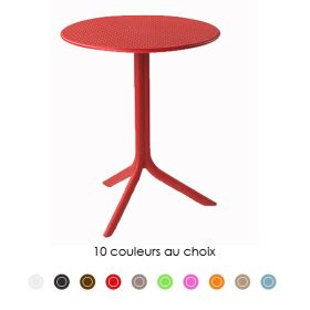 TPN-40056 Table STEP ronde 60.50 cm en polypro fibre de verre perfore couleur au choix