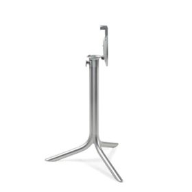 PRN-55654 Pied exterieur encastrable en alu vernis argente