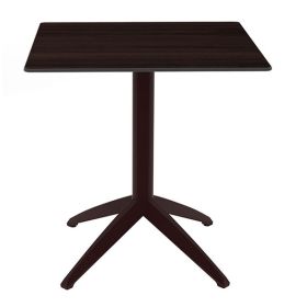TRZ-34C Table industrielle carree pliante et encastrable pied en polypro et plateau compact au choix