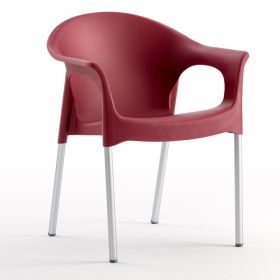 CIS-7056-BU Fauteuil de terrasse en polypropylène bordeaux