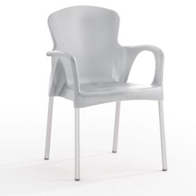 CIS-7000-G Fauteuil de terrasse en polypropylène gris