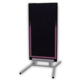 31470 Panneau noir avec pied à ressorts métallisé bord couleur fuchsia