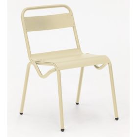 CIS-7202-BE Chaise de terrasse acier peinte couleur beige