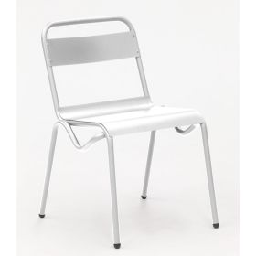 CIS-7202-BL Chaise de terrasse acier peinte couleur blanche