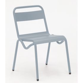 CIS-7202-G Chaise de terrasse acier peinte couleur gris clair