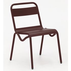 CIS-7202-M Chaise de terrasse acier peinte couleur marron