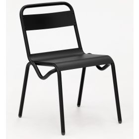CIS-7202-N Chaise de terrasse acier peinte couleur noir