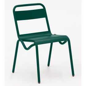 CIS-7202-V Chaise de terrasse acier peinte couleur vert