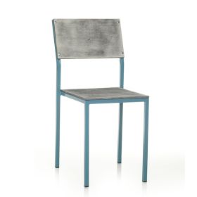 CBC-2988 Chaise empilable en acier dos et assise en bois formica ou bois teinte