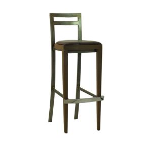 CBC-9574 Chaise haute de bar industrielle en bois acier