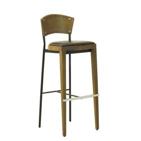 CBC-9585 Chaise haute de bar industrielle en bois acier