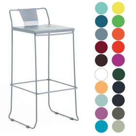 CIS-801233 Chaise haute de bar en acier galvanisé couleur et hauteur au choix