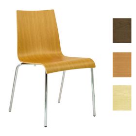 CLB-A02 Chaise en bois stratifie motif bois empilable – coloris au choix