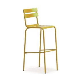 CMG-15121 Chaise haute metallique empilable galvanise de couleurs