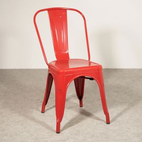 CMI-221-R Chaise empilable couleur rouge