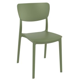 CPM-2124-V Chaise monobloc en polypro vert empilable