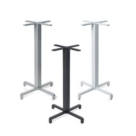 PRN-5515 Pied haut central pour table mange debout en aluminium vernis 3 coloris