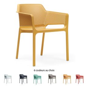 CPN-40326 Fauteuil NET monobloc en resine de fibre de verre