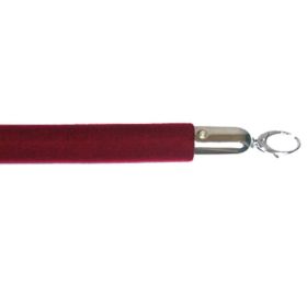 CPV-IR-2M Corde en velour rouge pour potelet inox 2 m