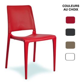 CPZ-H010 Chaise monobloc en polypro empilable couleur au choix