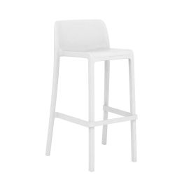 CPZ-AT01-BL Chaise haute de bar empilable couleur blanc