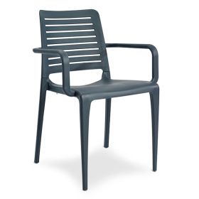 CPZ-P092-G Fauteuil monobloc en polypropylene couleur gris