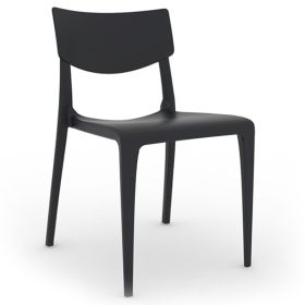 CPZ-T094-G Chaise polypropylene de style contemporaine couleur gris anthracite