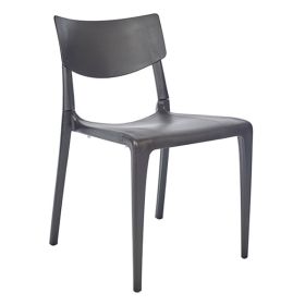 CPZ-T094-M Chaise polypropylene de style contemporaine couleur marron