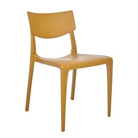 CPZ-T094-O Chaise polypropylene de style contemporaine couleur moutarde