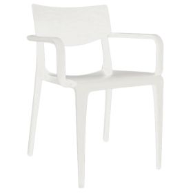 CPZ-T095-BL Fauteuil d'exterieur en injection plastique couleur blanc