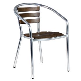 CRA-21F Fauteuil de terrasse aluminium et bois