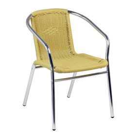 CRA-27E Fauteuil de terrasse aluminium et tressage