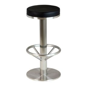 CSY-682A-N Tabouret de bar fixe avec assise ronde en simili cuir