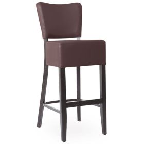 CZH-2305-M  Chaise de bar en bois rembourree couleur marron