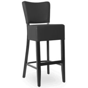 CZH-2305-N Chaise de bar en bois rembourree couleur noir