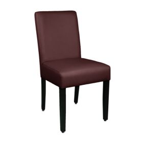 CZH-301-MF Chaise de restaurant en bois assise et dossier rembourré marron