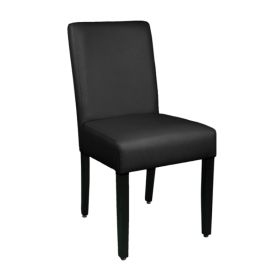 CZH-301-N Chaise de restaurant en bois assise et dossier rembourré noir