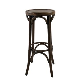 CZH-329B-WG Tabouret de bar rond en bois hetre couleur wenge