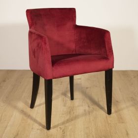 CZH-519WG-VR Fauteuil en velour rouge
