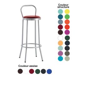 CIS-7104 Chaise haute de bar métal couleur au choix