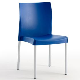 CIS-7055-A Chaise de terrasse en polypropylène bleu