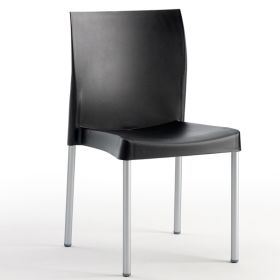 CIS-7055-N Chaise de terrasse en polypropylène noir