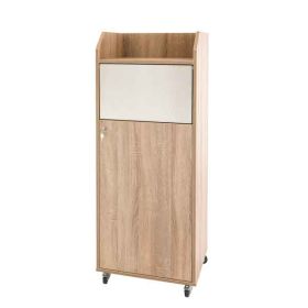 MV-45003-CS Meuble poubelle pour fast food couleur chene de sonoma 80 litres