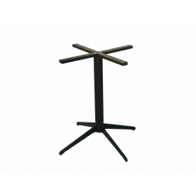 PZN-09N Pied de table en acier noir 4 branches 