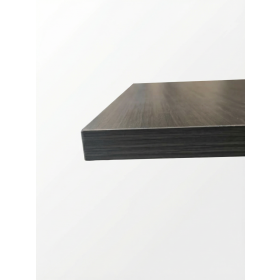 LYC-7291-110X55  Plateau bois stratifié 100x55 cm couleur metal brush épaisseur 40 mm