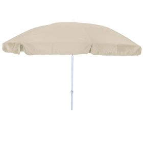 PAR-821-P-BG Parasol rond  2m à mat central en aluminium toile en polyester standard couleur beige