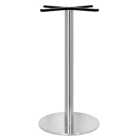 PCH-218 Piètement pour table haute en inox brossé base ronde ultra plat