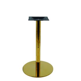 PCO-18-43-H62 Pied de table en or brillant base ronde ultra plat hauteur 62cm