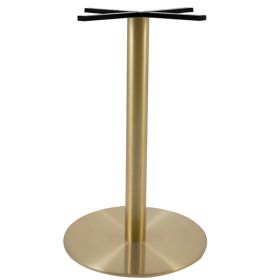 PCO-C218-50 Pied de table pour table mange debout en or champagne base ronde ultra plat